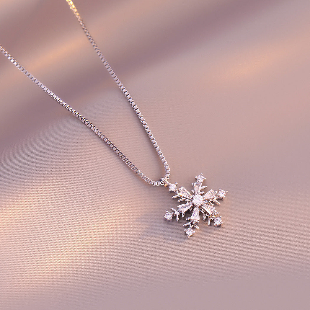 Ice Crystal Snowflake Necklace