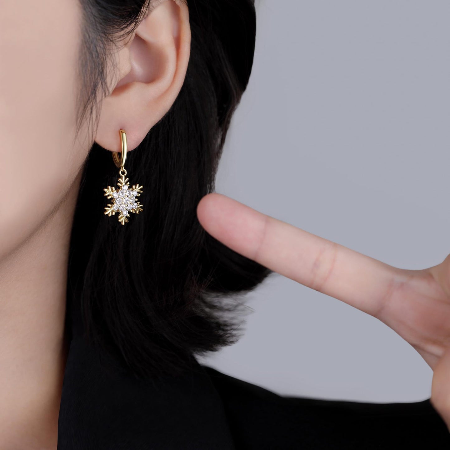 Christmas Earrings Snowman Pentagram Alloy