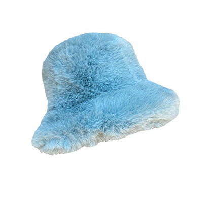 Imitation Fur Women's Autumn And Winter Wild Long Fur Bucket Hat