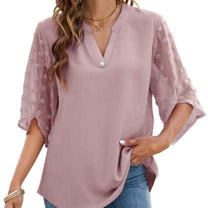 Casual Loose V-neck Shirt