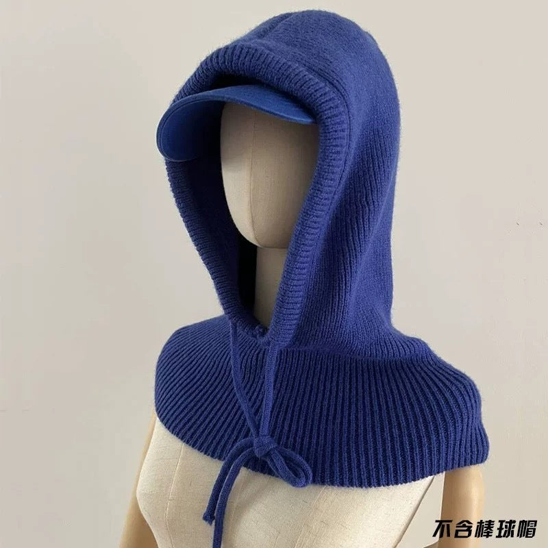 Autumn And Winter Knitting Scarf Integrated Sleeve Cap