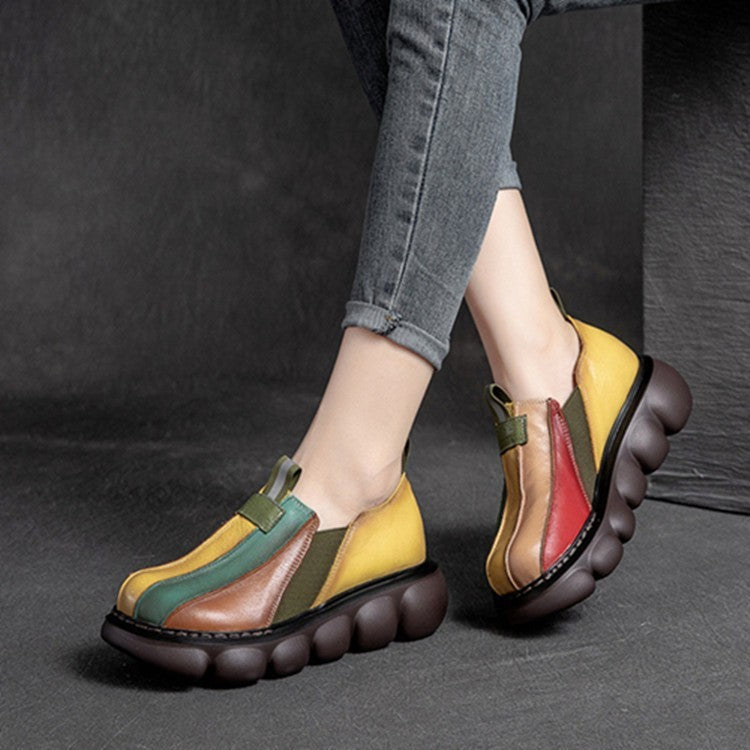 New Fashion Color-blocking Ethnic Style Shoes