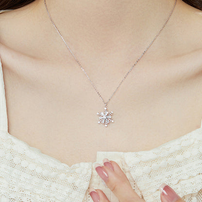 Ice Crystal Snowflake Necklace