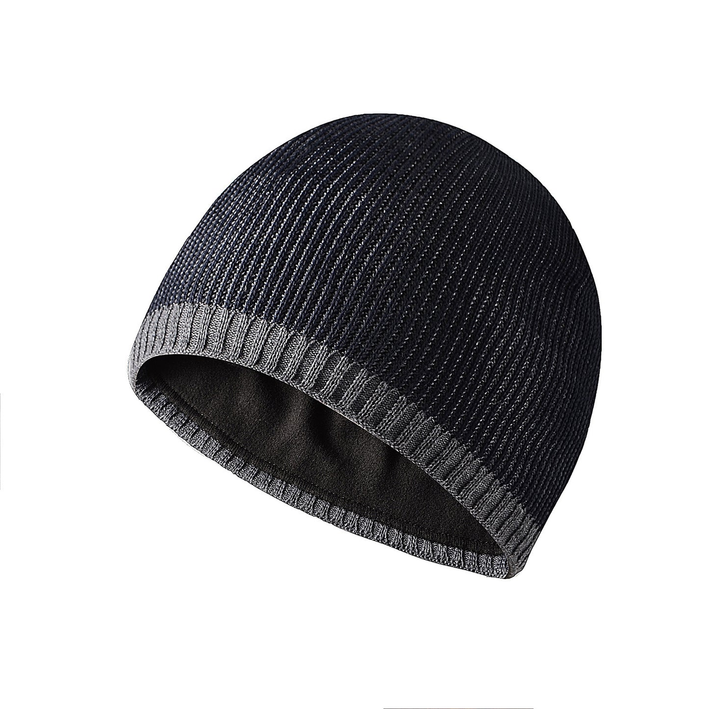 Men's Knitted Hat Two-tone Straight Edge