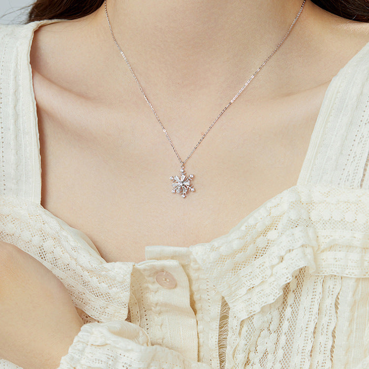 Ice Crystal Snowflake Necklace