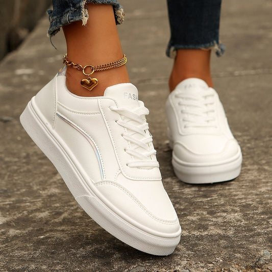 Thick Sole White Slip-on For Women