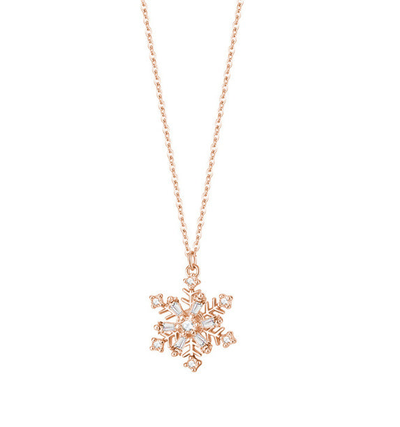 Ice Crystal Snowflake Necklace