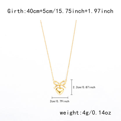 Bowheart Love Stainless Steel Necklace