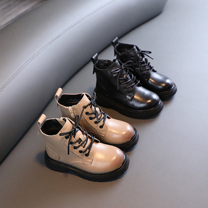 Children's Leather Lace Up Martin Boots