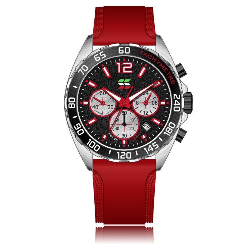 Quartz Watch Clock Six-pin Timing Sports Wrist