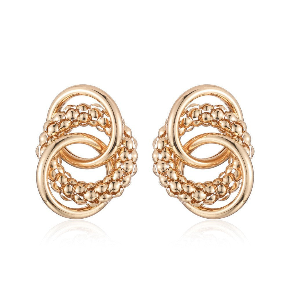 High-grade Large Circle Retro Design Earrings