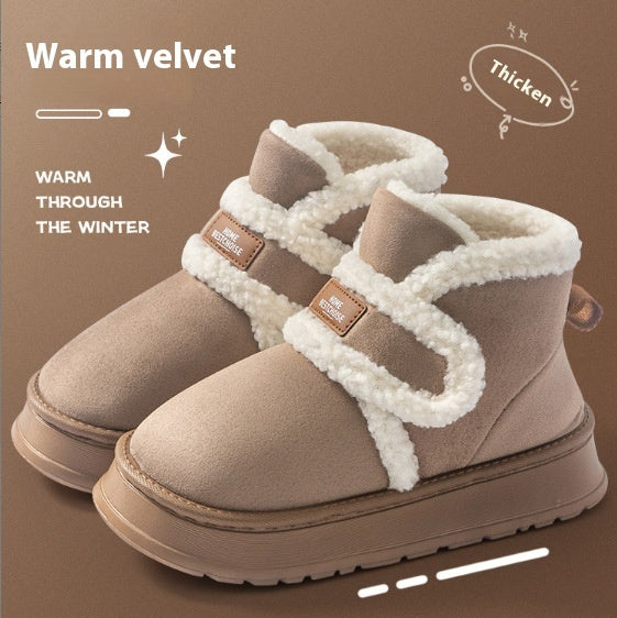 Women's Snow Boots Fleece-lined Thickened Non-slip Warm Cotton Shoes