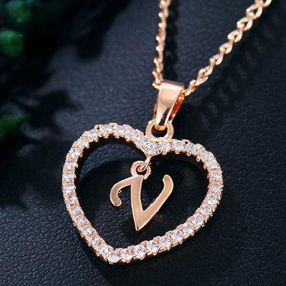 26 Letters Heart-shaped Necklace