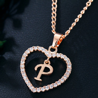 26 Letters Heart-shaped Necklace