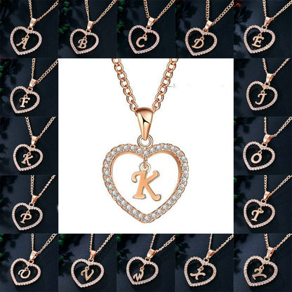 26 Letters Heart-shaped Necklace