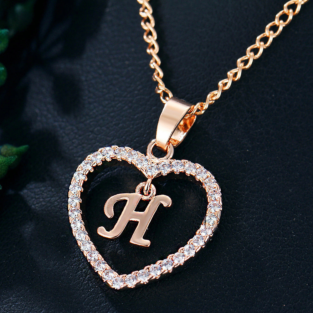 26 Letters Heart-shaped Necklace