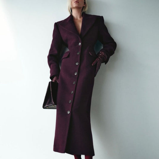Premium Double-breasted Button Coat