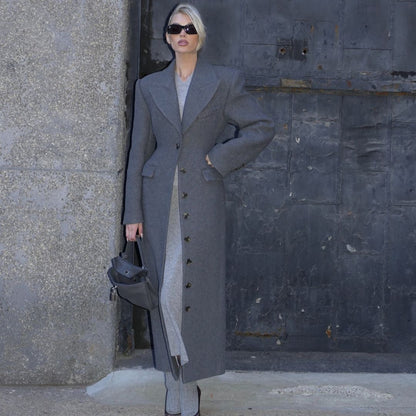 Premium Double-breasted Button Coat