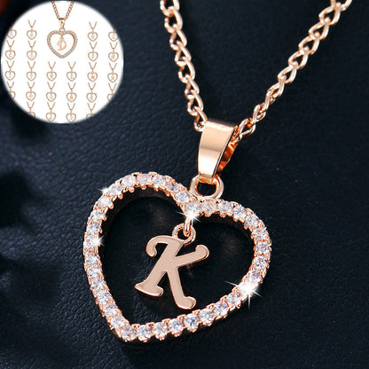 26 Letters Heart-shaped Necklace