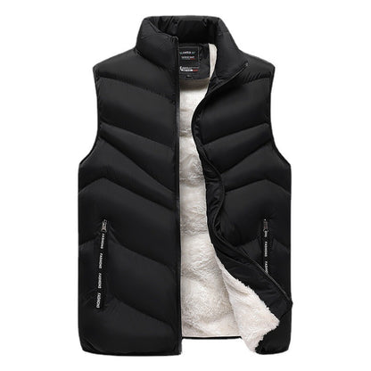 Men's Autumn And Winter Warm Lamb Wool Vest