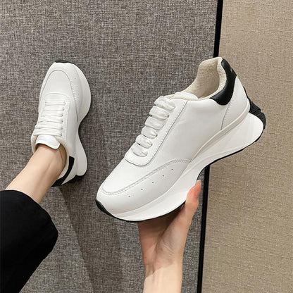 Leather Sports Casual White Shoes