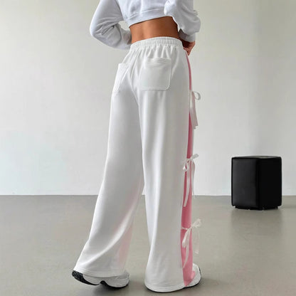 Contrast Color Straight-leg