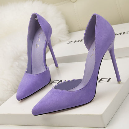 Women's Low-cut Pointed-toe Side Shoes