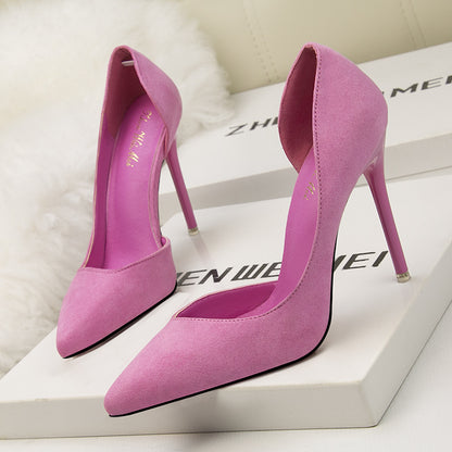 Women's Low-cut Pointed-toe Side Shoes