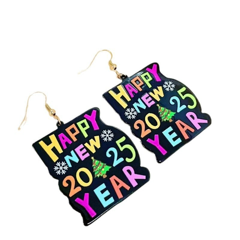 New Year 2025 Colorful Earrings