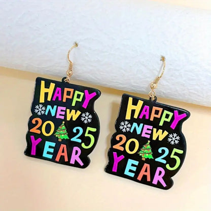 New Year 2025 Colorful Earrings