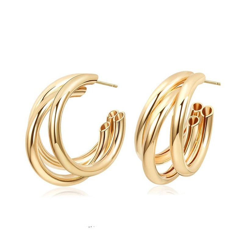 High-grade Large Circle Retro Design Earrings