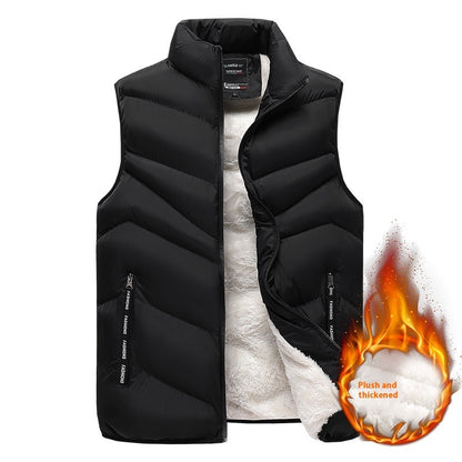 Men's Autumn And Winter Warm Lamb Wool Vest