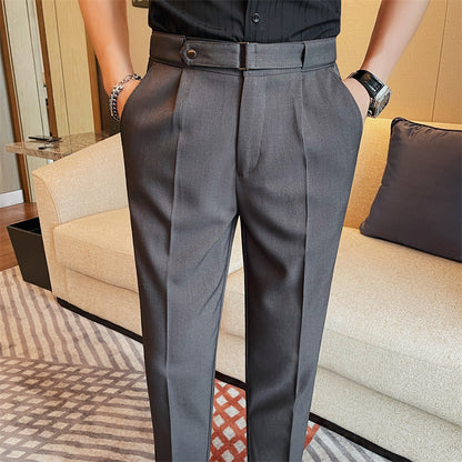 Men's Solid Color Casual Cropped Pants