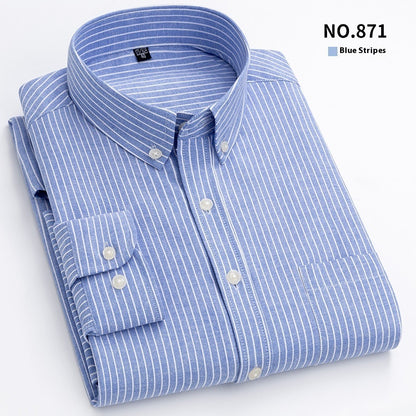 Men's Purified Cotton Long Sleeve Shirt Anti-wrinkle Heartless Slim Fit