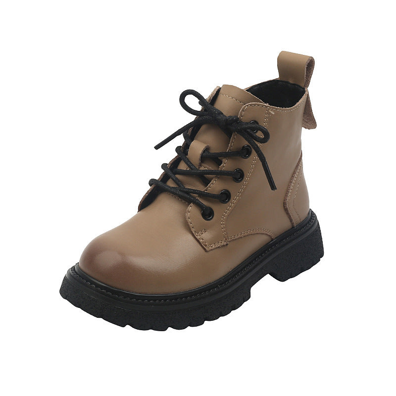 Children's Leather Lace Up Martin Boots