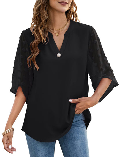 Casual Loose V-neck Shirt