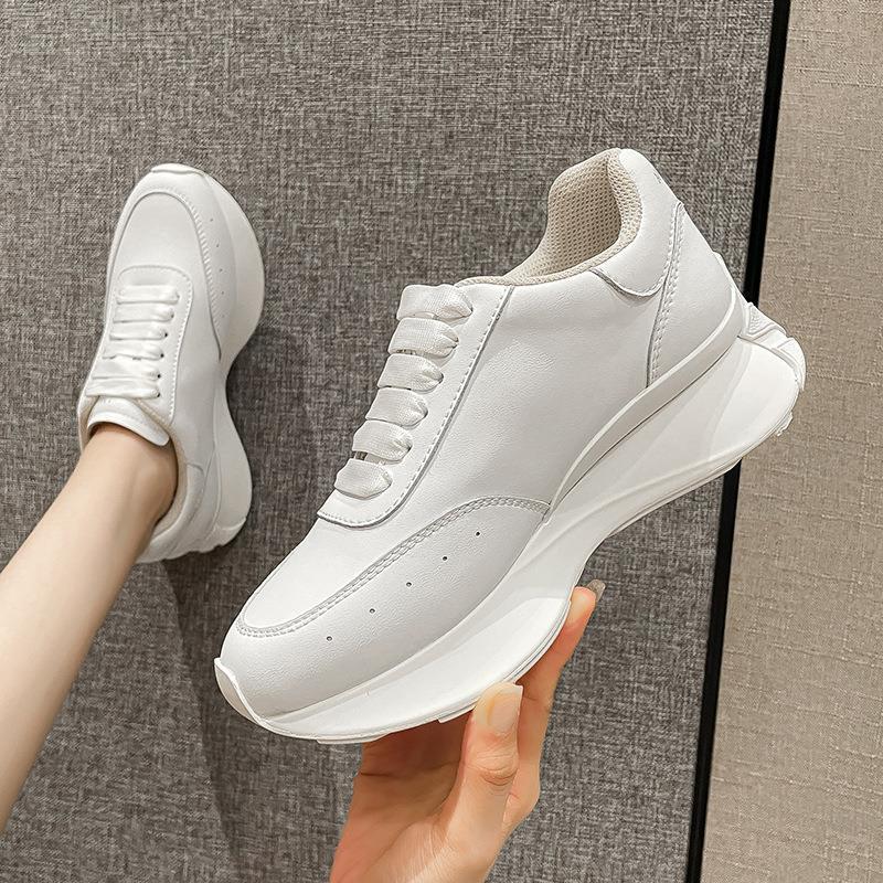 Leather Sports Casual White Shoes