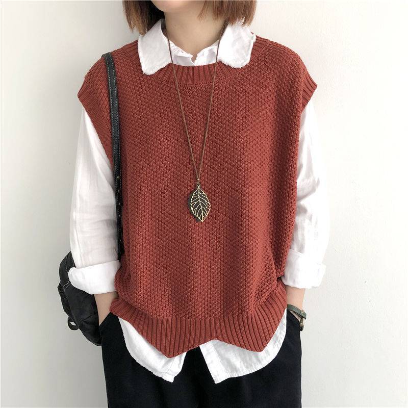 Women's Knitted Vest Crop-top Outerwear