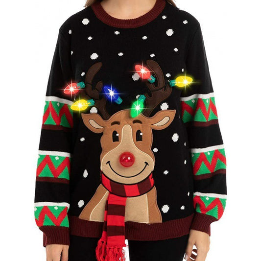 Christmas Elk Sweater Novel Christmas Atmosphere Sweater