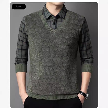 Men's Fleece-lining Sweater