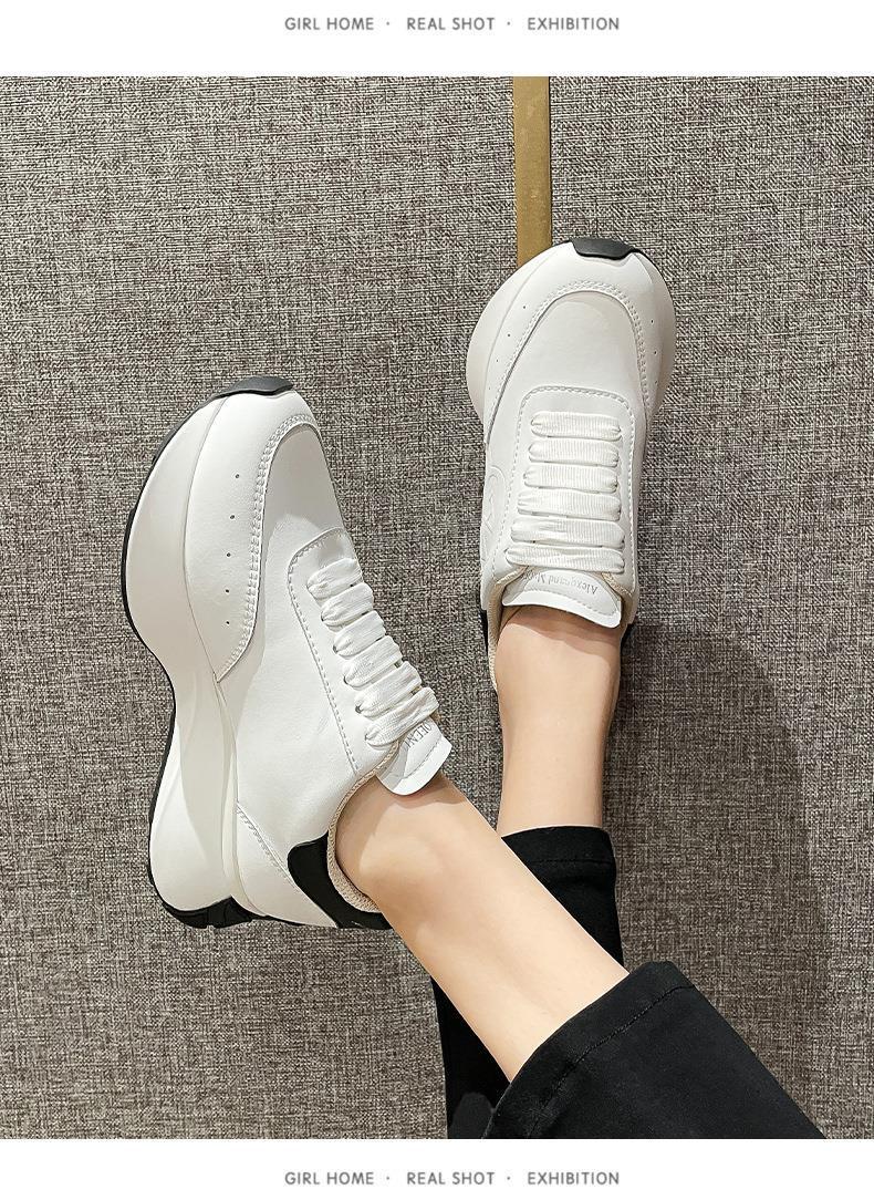 Leather Sports Casual White Shoes