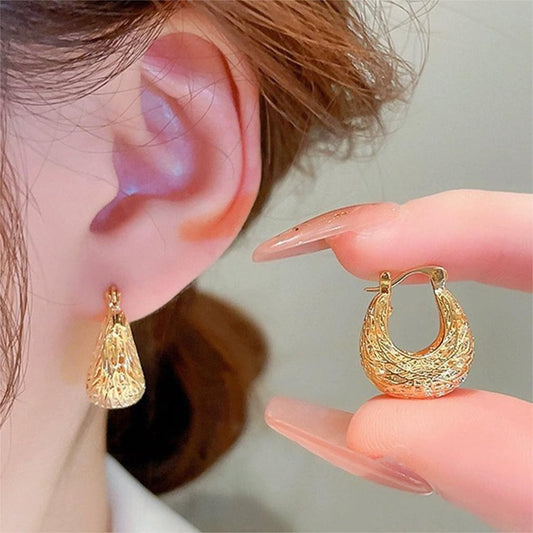 High-grade Large Circle Retro Design Earrings