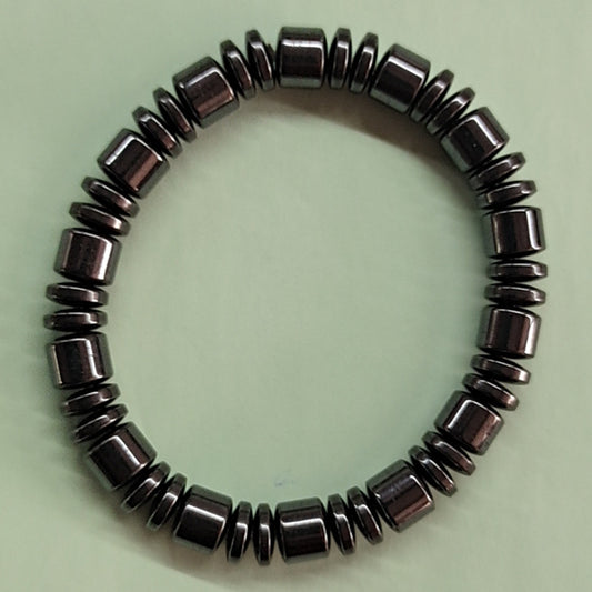 Black Colored Bracelet Magnetic Geometric Shape