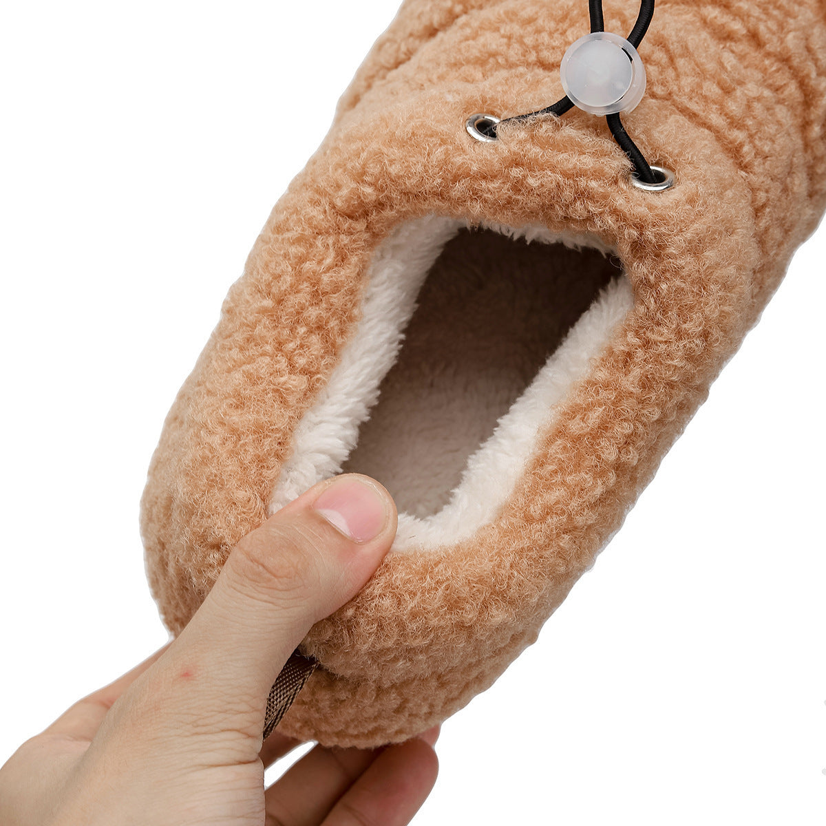 Home Button Linear Cotton Shoes Thickened Warm Non-slip Cotton Slippers