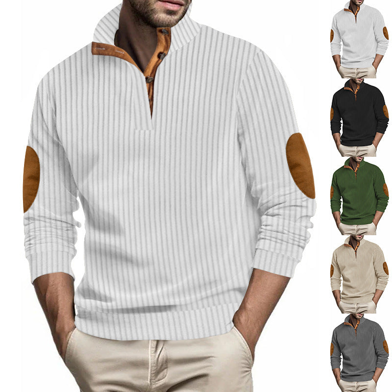 Men's Casual Vertical Stripes Sweater