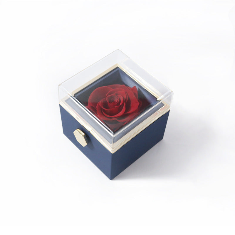 Rotating Eternity Rose Jewelry Box 2 in 1