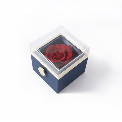 Rotating Eternity Rose Jewelry Box 2 in 1