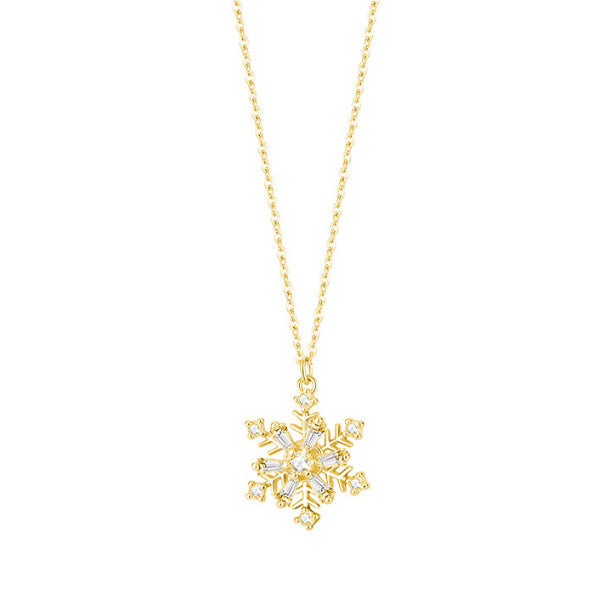 Ice Crystal Snowflake Necklace