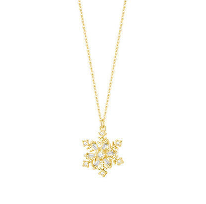 Ice Crystal Snowflake Necklace