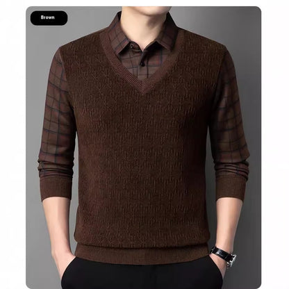 Men's Fleece-lining Sweater